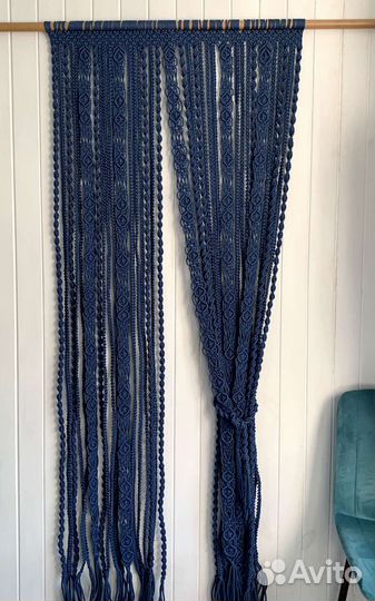 Штора макраме / плетеная штора/ вязаная штора