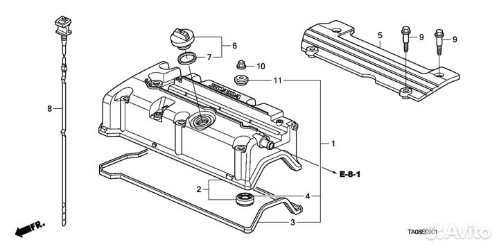 Прокладки крышки клапан Honda K24Z3 12030-R44-A00