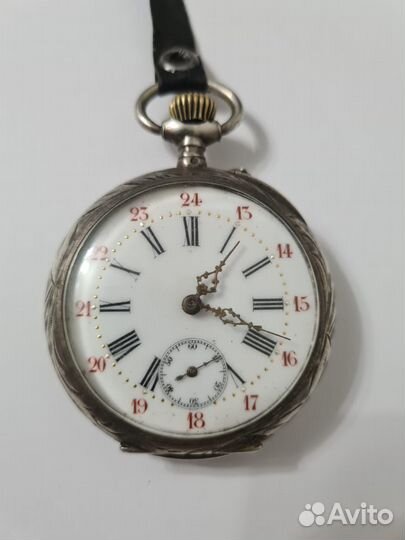 Старинные карманные часы серебро