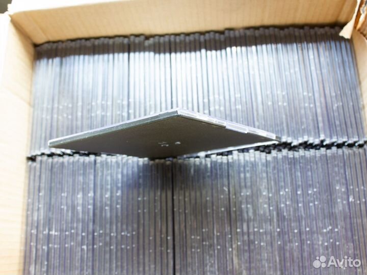 Боксы для CD DVD Slim черные 128шт