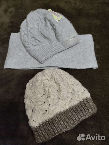 Берет с шарф. из ангорки новый.Шапка