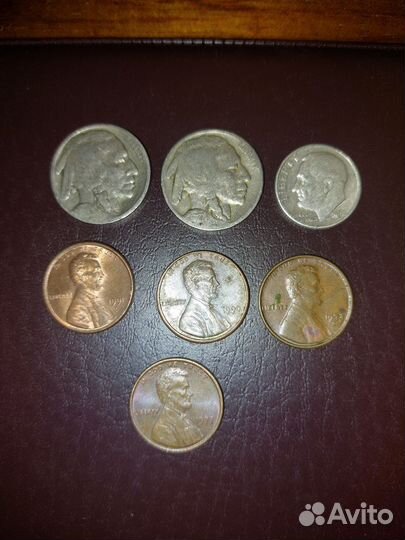 Монеты США серебро и обычные