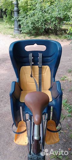 Детское велокресло с доп. крепежом для 2-го велоси