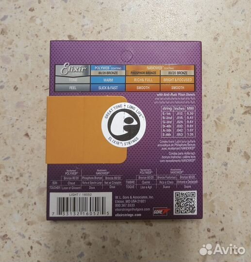Струны Elixir для акустической гитары
