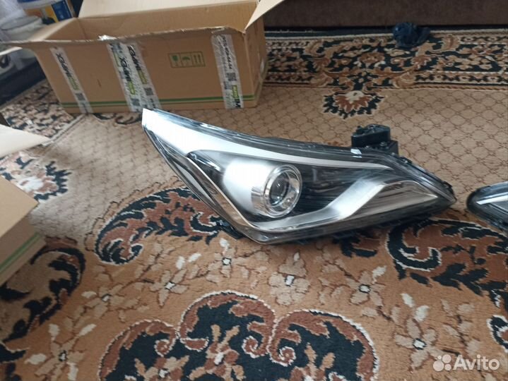 Фары на hyundai solaris с линзами