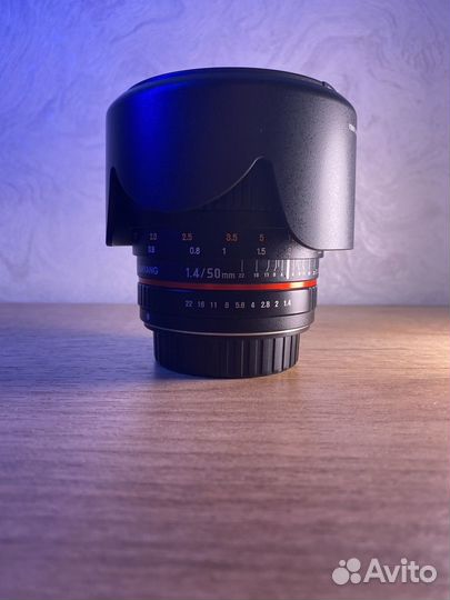 Объектив samyang 50mm 1.4F Canon EF