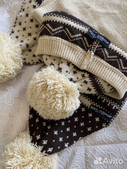 Комплект шапка и шарф D&G