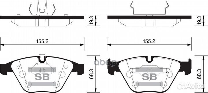 Колодки передние BMW 3 E90, X1 E84 SP2163 SP216
