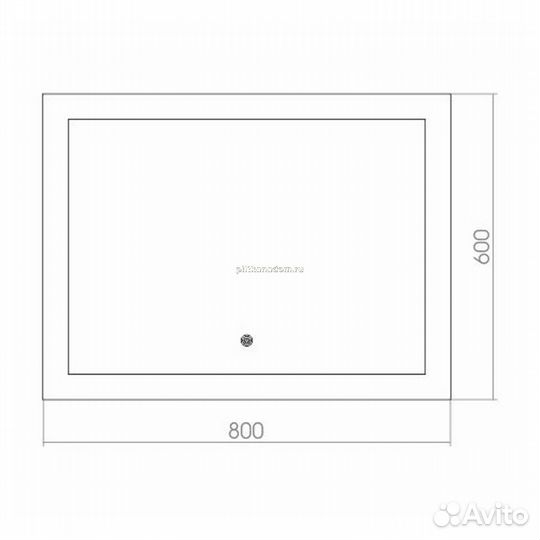 Зеркало с подсветкой Mixline Норма 800*600 (530907)
