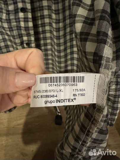 Мужская рубашка zara xl