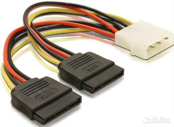 Переходник питания с SATA на molex новый