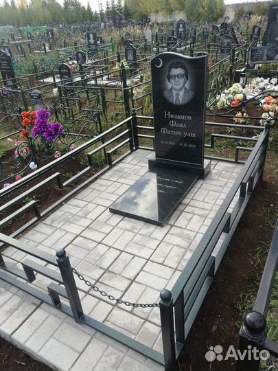 Облицовка могил, обкладка, памятники