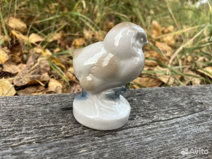 Цыпленок фарфор гжель