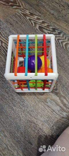 Кубик сортер с резинками