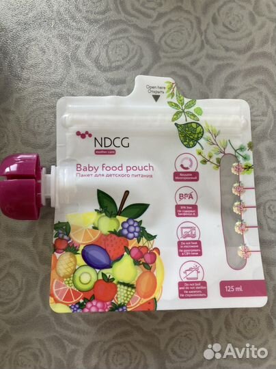 Многоразовый пауч-пакет для детского пюре