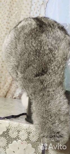 Меховая кроличья шапка для девочки