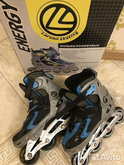 Ролики раздвижные М (37р.-40р.) Larsen c защитой