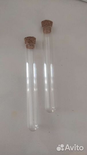 Колба пробирка с пробкой 20 мл, 12х1,5х1,5 см