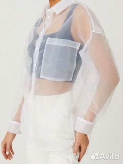 Рубашка из органзы полупрозрачная объемная