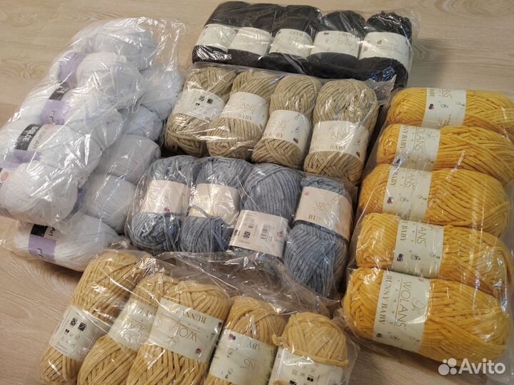 Пряжа плюшевая для вязания