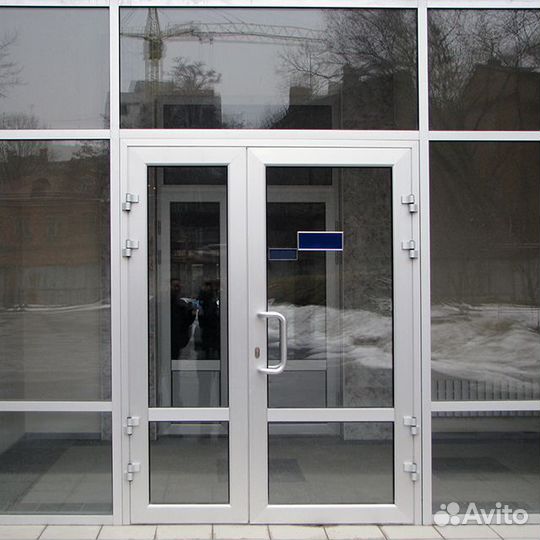 Штульповая дверь алюминиевая