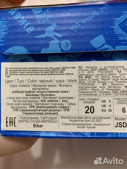 Ботинки демисезонные для мальчика