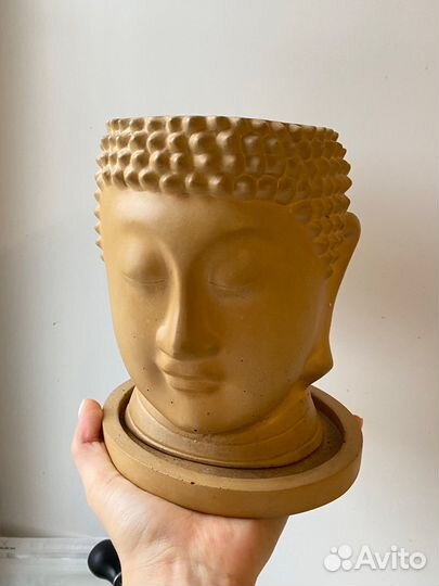 Кашпо горшок голова будды