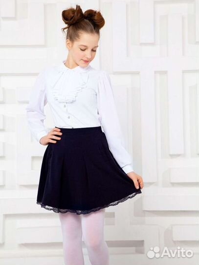 Школьная блузка для девочки, новая, 128