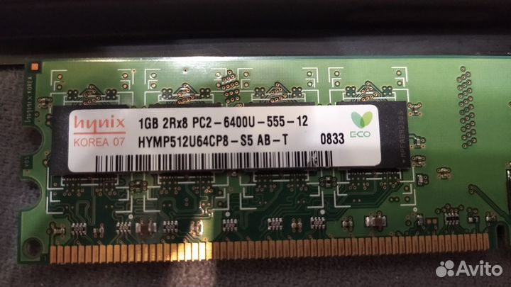 DDR2 1 gb 2rx8 pc2-6400u-555-12