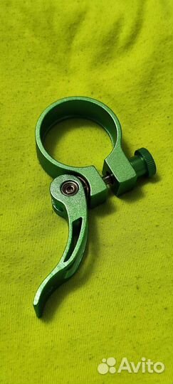 Подседельный зажим 34.9 зелёный для велосипеда