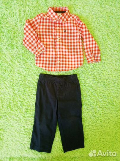 80 Carter’s стильные рубашка и брюки