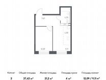 1-к. квартира, 37,4 м², 13/14 эт.