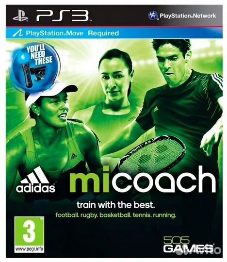 Adidas miCoach (требуется PS Move) (PS3) Б/У