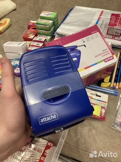 Канцелярия Комус разная (и бумага,батарейкиааа\аа)