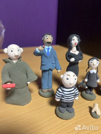 Фигурки из воздушного пластелина семейка Аддамс