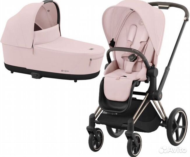 Коляска cybex priam 4 2 в 1 peach pink