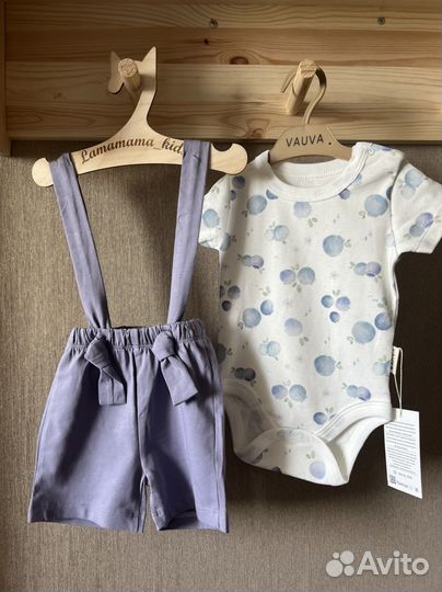 Летний костюм для девочки мальчика vauva