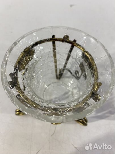 Подсвечник Латунь Стекло