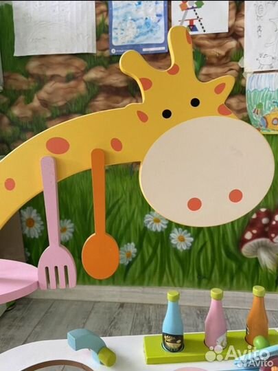 Детская кухня деревянная новая