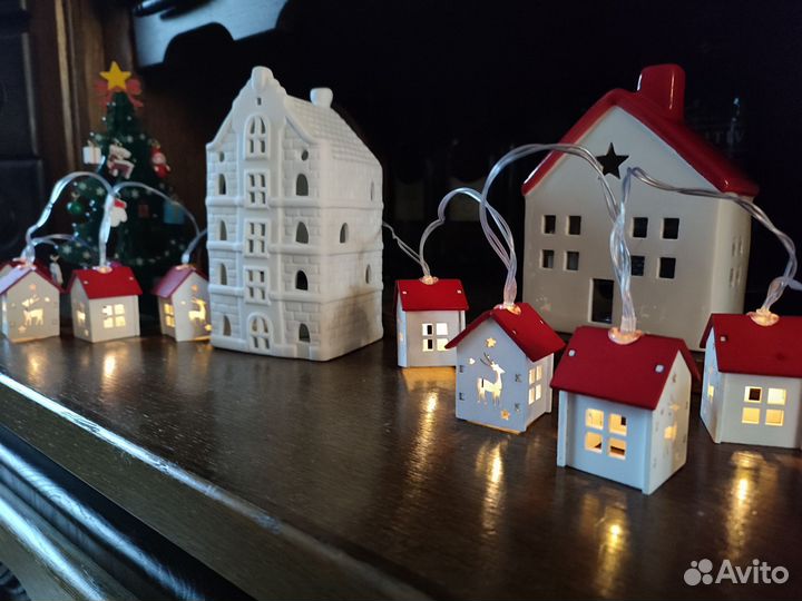 Гирлянда светильник домики