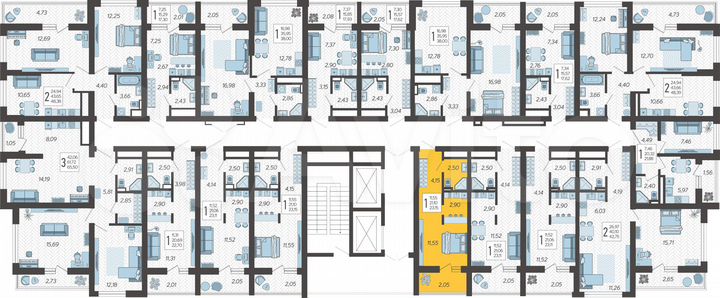 Квартира-студия, 23,2 м², 13/19 эт.