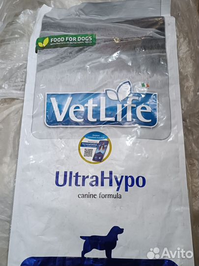 Фармина Вет Лайф Дог Ультрагипо, для собак 12 кг