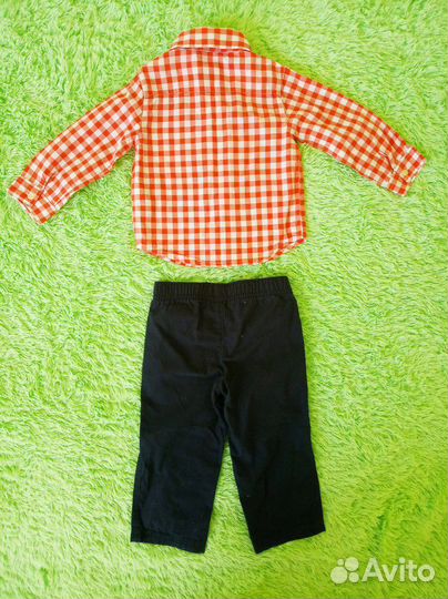 80 Carter’s стильные рубашка и брюки