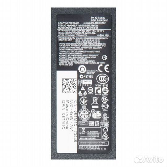 Блок питания для ноутбука Dell 19.5V 3.34A 65W, 4