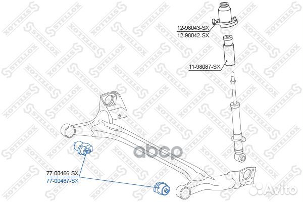 С/б зад. балки Toyota Corolla CE120 прав/лев