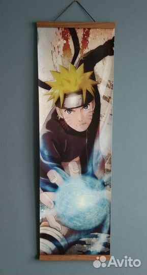Постер тканевый на стену Аниме наруто