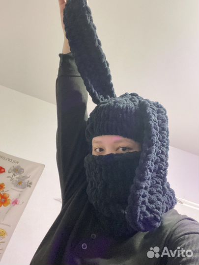 Балаклава с ушками зайца