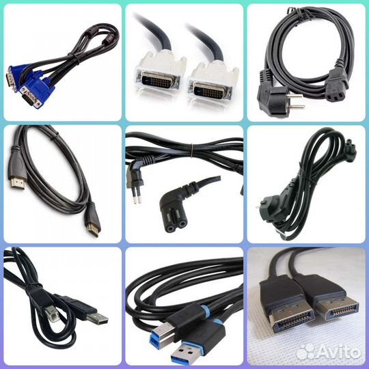 Кабели для компью телевиз ноутбу принтера монитора