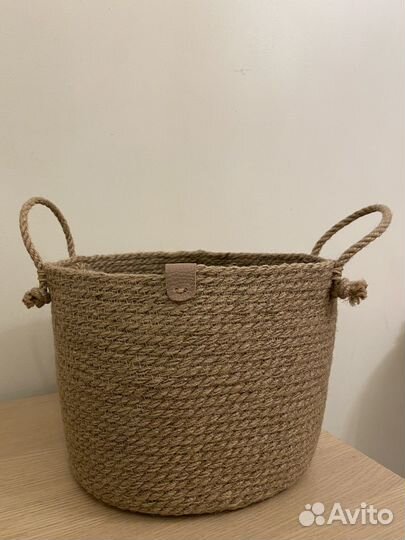 Корзина для хранения из джута