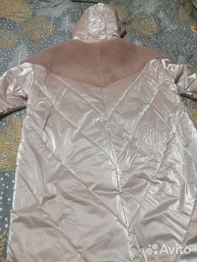 Пальто женское зимнее 52 54 с капюшоном